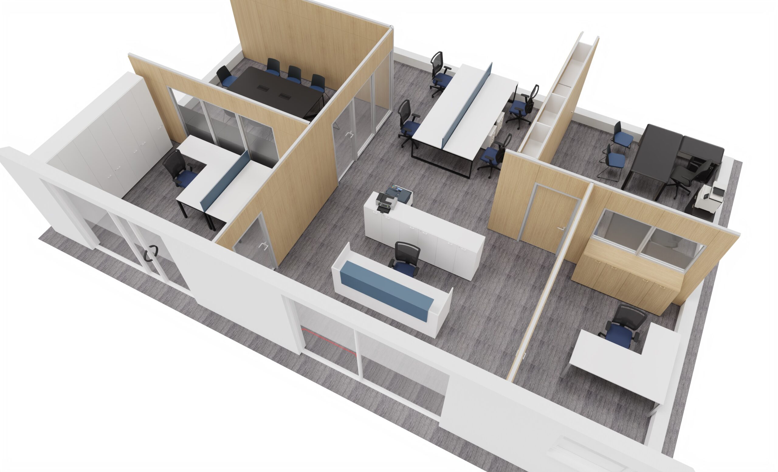 Rendering fotorealistico ufficio